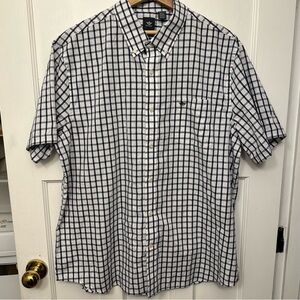 ⭐️ Dockers Men's Navy and White Plaid Shirt